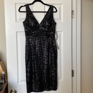 Black Sequin Cocktail Dress